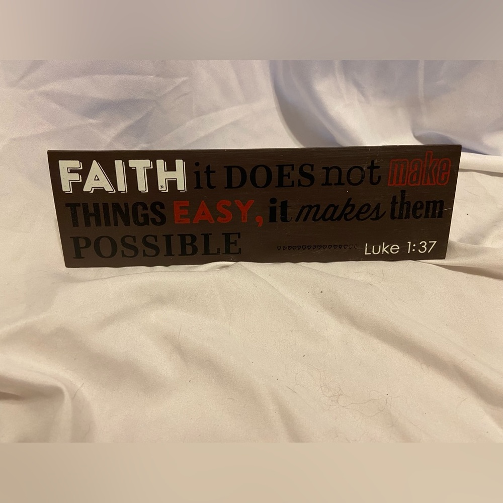 Luke 1:37 desk decoration